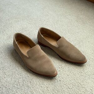 Portland Leather Patina Taupe Suede Pointed Flats